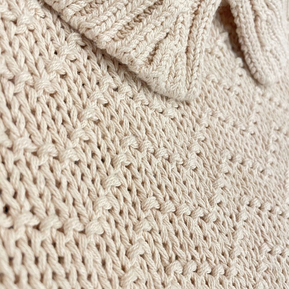 ~ Boho Free People Sm Sweater Loose Knit Cream We The Free Soft Beachy Tank